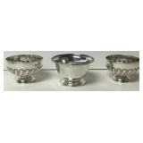 3 Silver Ice Cream/Compote Bowls 3 Silver Ice Cream/Compote Bowls