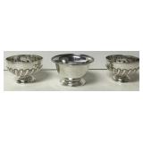 3 Silver Ice Cream/Compote Bowls