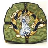Custom Needlepoint Astrological Sign Seat Cushion Custom Needlepoint Astrological Sign Seat Cushion