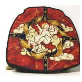 Custom Needlepoint Astrological Sign Seat Cushion Custom Needlepoint Astrological Sign Seat Cushion