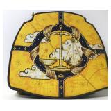 Custom Needlepoint Libra Astrological Seat Cushion Custom Needlepoint Libra Astrological Seat Cushion