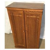 Dark Solid Wood DVD/Media Storage Cabinet #2