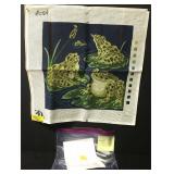 Vtg Frogs On Lily Pads Needlepoint Embroidery Kit