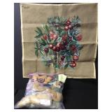 Vintage Christmas Berry Needlepoint Embroidery Kit