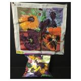 Vintage Bright Floral Needlepoint Embroidery Kit Vintage Bright Floral Needlepoint Embroidery Kit