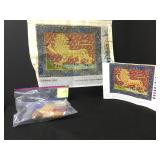 Vtg Rare Candace Bahouth Red Lion Needlepoint Kit