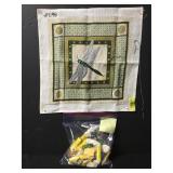 Vintage Dragon Fly Needlepoint Embroidery Kit Vintage Dragon Fly Needlepoint Embroidery Kit