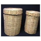 2 Large Woven Hamper/Storage Baskets