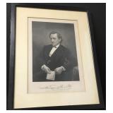Framed Antique Lithograph Framed Antique Lithograph