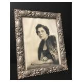 Antique Carved Wood Framed Photograph