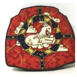 Custom Needlepoint Astrological Sign Seat Cushion