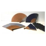 Collection Of Teak & Silk Hand Fans (5)