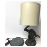 Vtg Andrea Sadek Bronzed Chimpanzee Table Lamp