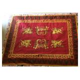 Custom Silk Needlepoint Cherub Angels Rug 87"x69"