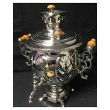 Vintage Ornate Silver Tone Russian Samovar