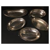 Assorted Silver Plate Dishes & Utensils Assorted Silver Plate Dishes & Utensils