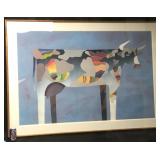 Vtg Extra Large Santa Fe Artist Judy Ryhmes Bull Vtg Extra Large Santa Fe Artist Judy Ryhmes Bull