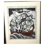 Vintage Sadao Watanabe Signed & Numbered Stencil Vintage Sadao Watanabe Signed & Numbered Stencil