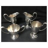 Vtg Mexican Sterling Silver Cream & Sugar Sets