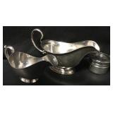 Antique Sterling Silver Cream Pitchers & Heater Antique Sterling Silver Cream Pitchers & Heater