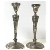 Antique Wedgwood Sterling Silver Candlesticks 12"