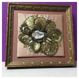 Multimedia Floral Embroidery Wall Hanging