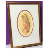 Signed Numbered Whoo-Ah Colored Owl Rubbing Signed Numbered Whoo-Ah Colored Owl Rubbing
