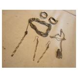 Assorted Jewelry Lot - Bracelet Is .800 Silver