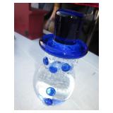 1995 Gibson Art Glass Snowman - 6" Tall