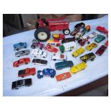 Vintage Toy Car Lot w/ International Toy Tractor