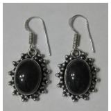1.3" Amethyst Quartz 925 SS Plated Earrings