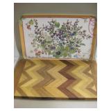 Cutting Boards Including Parquetry & Plastic Tray
