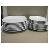 29pc White Corningware Table Ware - Plates & Bowls