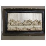 Vtg 3-D Ceramic Last Supper Wall Decor 18" x 11"