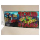 "Tour Of Stars" Slot Machine Glass Panel 18" x 8"