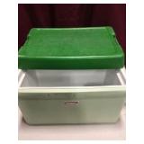 1971 Coleman Green Poly Ice Chest - 21" Wide
