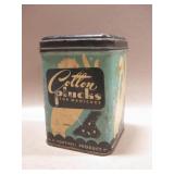 Vtg Sentinel Cotton Plucks Manicure Tin w/ Product