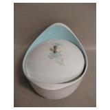 Vtg Ceramic Serving Bowl w/ Lid - 10" Wide