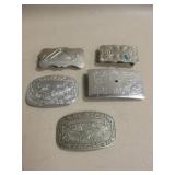 Lot Of 5 Western Belt Buckles