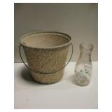 Paper Mache Bucket & 1pt Denver Dairyman
