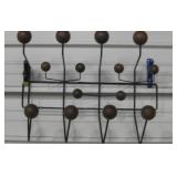 Decorative Wood & Metal Wire Wall Hanger 19" Wide