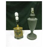 2 Table Lamps - 1 Wood & 1 Metal