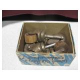 Antique Wood & Steel Rolling Furniture Casters