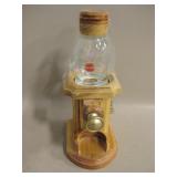 Hand Crafted Wood & Glass Gumball Dispenser