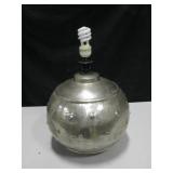 Hammered Tin Orb Table Lamp - 17" Tall