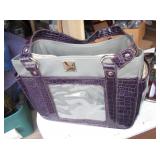 Miche Purple Alligator Style Purse / Bag