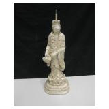 Vintage Ceramic Asian Woman Lamp Base - 23.5"