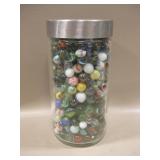 Large Jar Of Marbles - Some Vintage