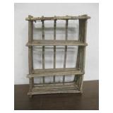 14" x 6" x 20" Twig w/ Leather Cordage Small Shelf