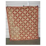 Vintage 72" x 80" Handmade Quilt